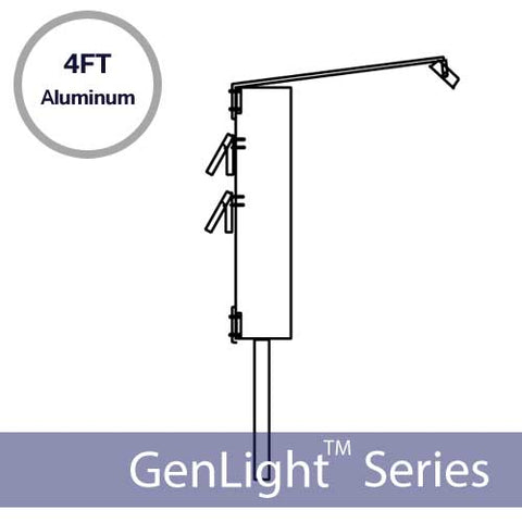 GenLight 4FT Top / Bottom Mounting Pole Extension